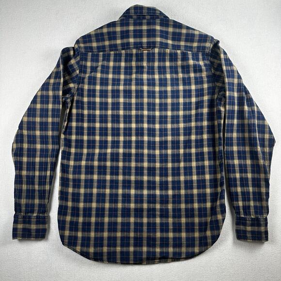 Indian Terrain Vintage Indigo Button Down Shirt Men's‎ small Plaid Slim fit - Picture 10 of 10